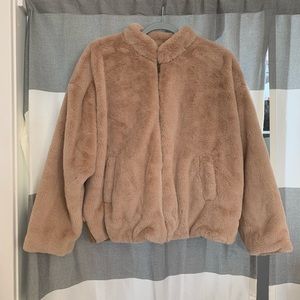 Princess polly blush fuzzy jacket